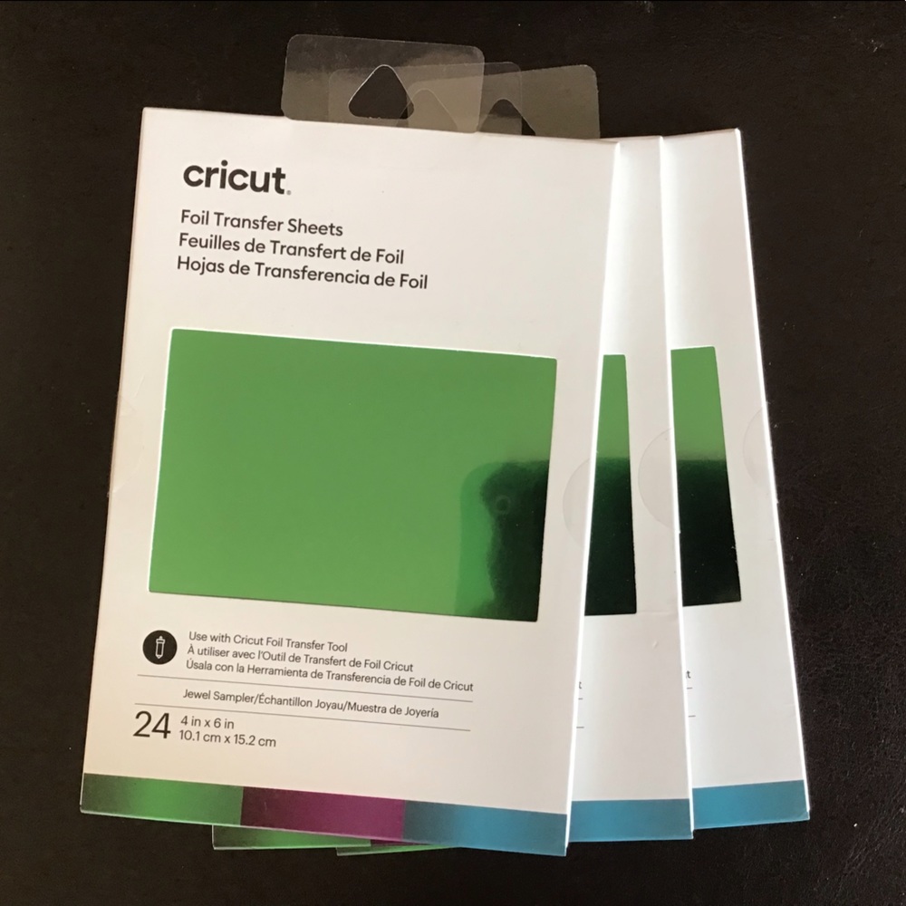 Lot of 3 / Cricut Foil Transfer Sheets Jewel Sampler